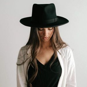 Club Monaco fedora hat black